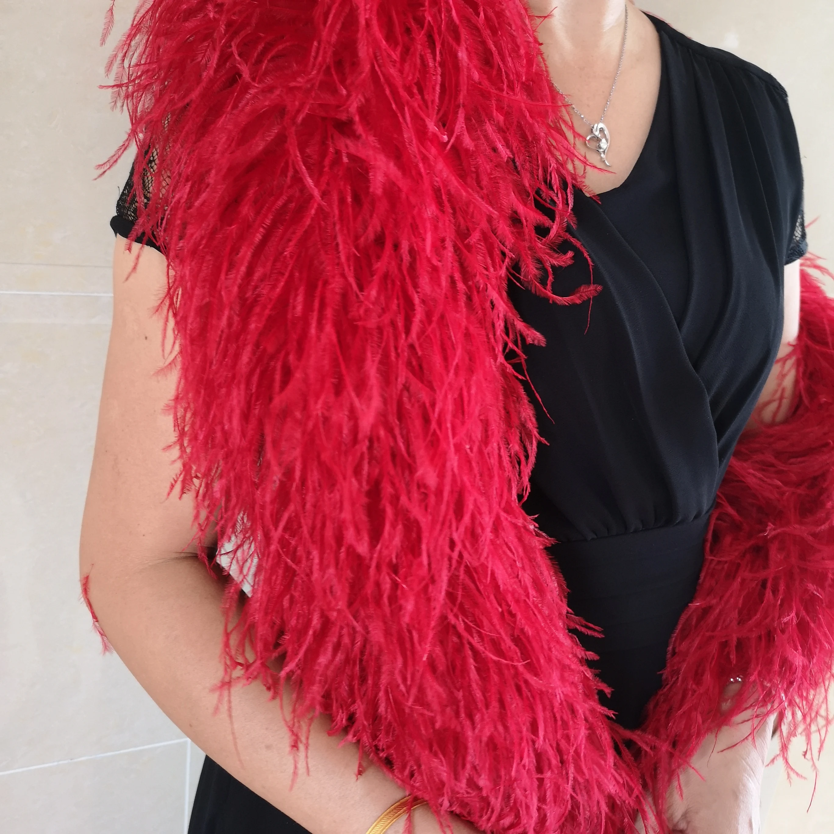 Factory Cheap Ostrich Feather Boa 30 Ply Ostrich Feather Boa 2 Ply Ostrich Feather Strips