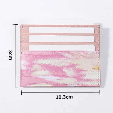 Factory Custom Slim Wallet Rfid Blocking ID Card Holder Color Cardholder Big Capacity Print Leather Card Case Credit Card Holder