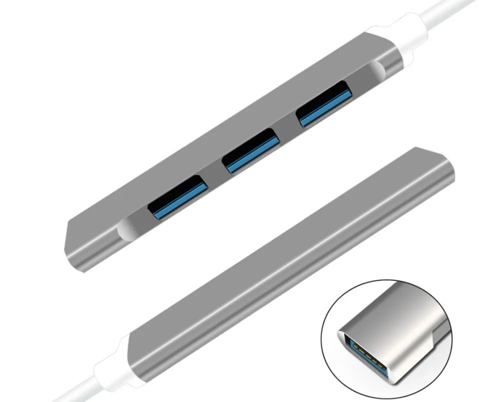 Mini USB 3.0 hub Aluminum Alloy High-speed Transmission 4 Ports USB Docking Station 2.0 Splitter For Mouse USB Disk Game Console