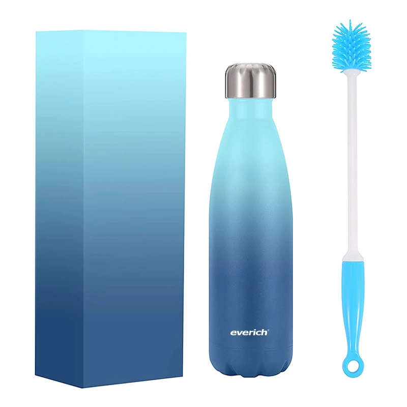 High Quality Custom Logo Double Wall Insulated Vacuum Flak Cola Shape Bottle Stainless Steel Water Bottle