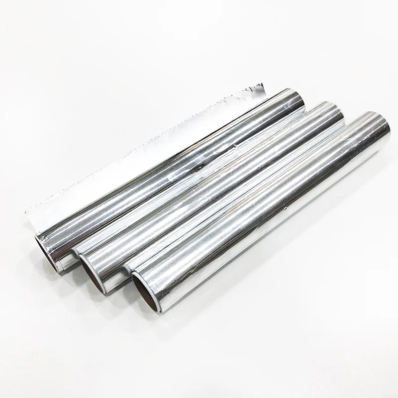 
9mic 5M*30CM factory price disposable aluminum foil for vegetable food wrapping 