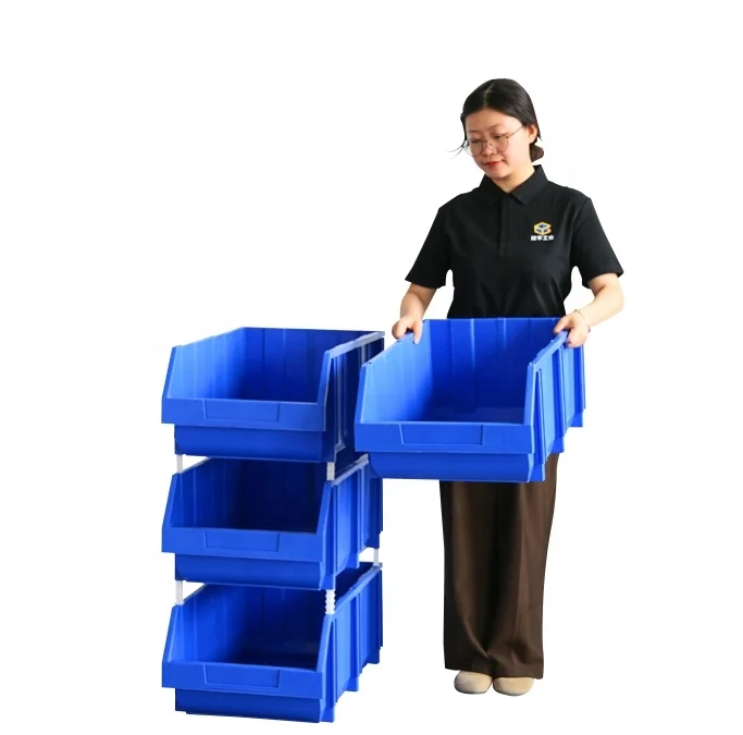 Heavy duty Large Industrial storage Warehouse Stackable bin box for bolts fastener storage picking