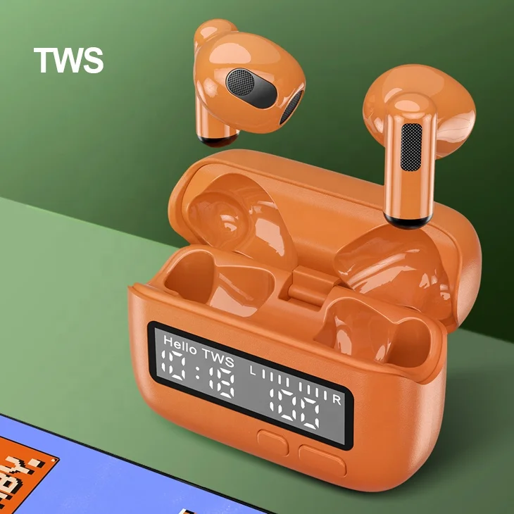 OEM Original Blue tooth Wireless Earphones Earbuds Wireless LCD display Headphones with Type-c