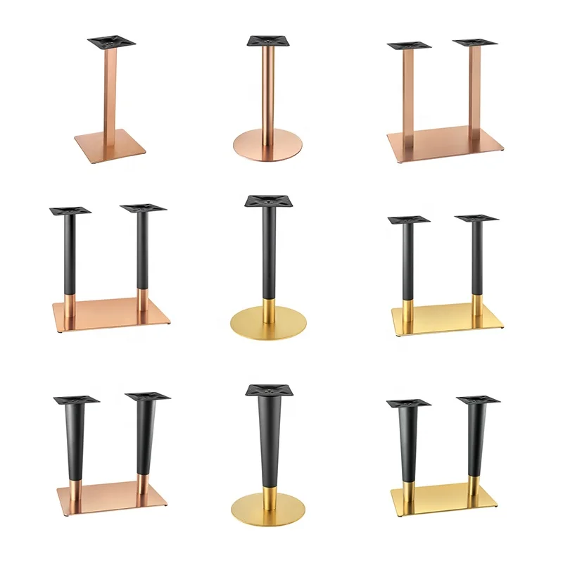 Nordic DIY Custom Black Gold Silver White Office Portable Decorative Cast Iron High Conoid Tapered Clamp Hairpin Chair Table Leg