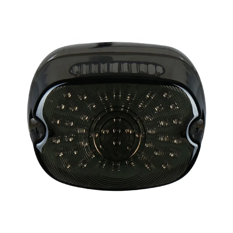 LED Tail Light Smoke Lens Tail Lamp with Braking Turn Signal Replacement for Harley Sportster Road King