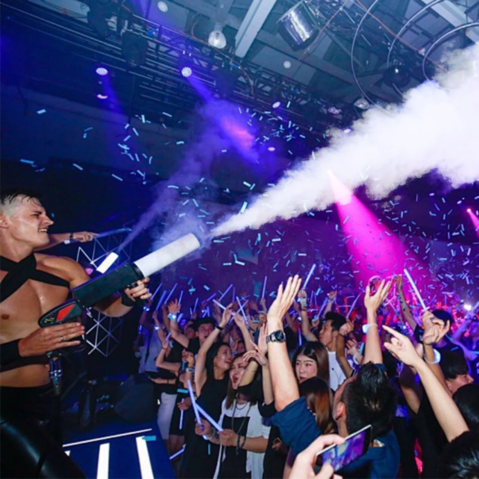 DJ оборудование DMX Co2 струйный распылитель RGB LED дымовой туман пистолет