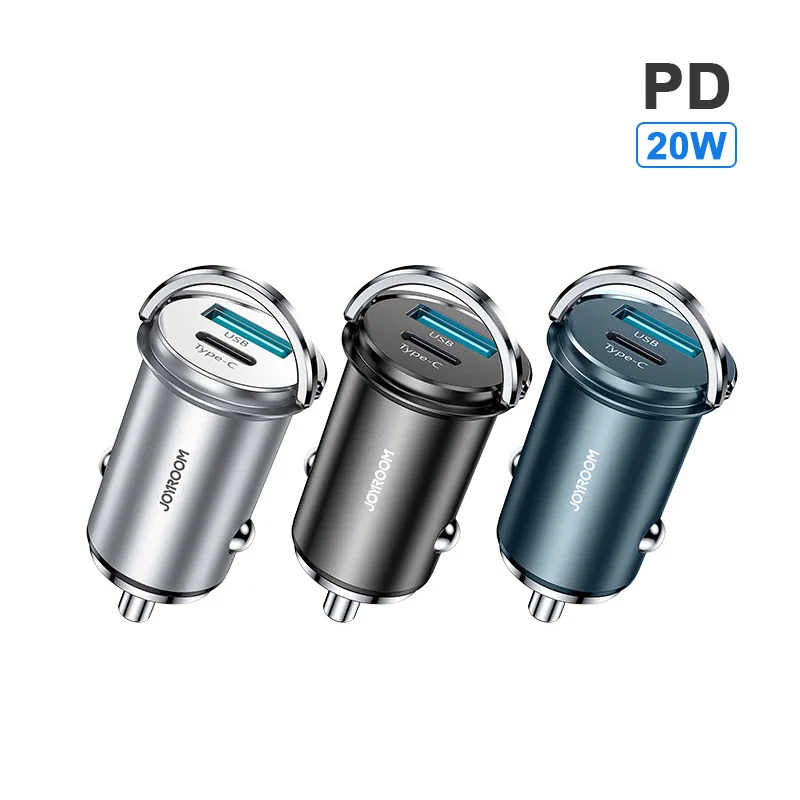 
JOYROOM New Arrival Car Charger 2021 Amazon Top Sale 20W Multi Port QC3.0 And PD3.0 for Mobile Phone Fast Charger Car 