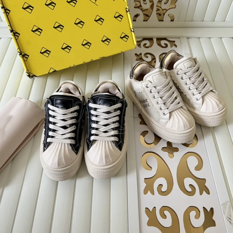 Buy Shoes Direct From China White Black Canvas Fabric Casual Shoes Farashhduw City Walk Thick Sole Shoes For Ladies