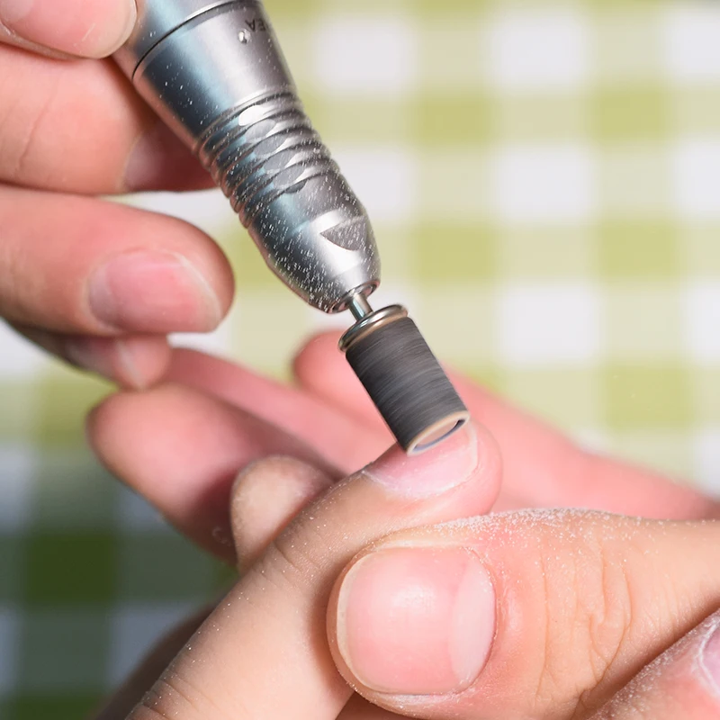 5 in 1 Ceramic Diamond Electric Rotary Burr Manicure Gold Bit Set 3-Way Carbide Nail Drill Filing Bits