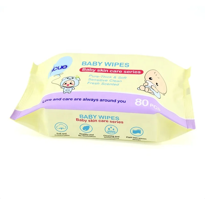 Wholesale baby wet wipes free samples product functional baby wipes 80pcs pack disposable face cleaning