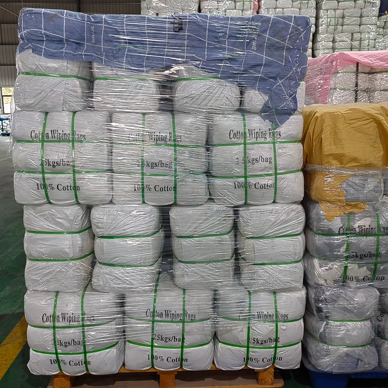 White Cotton T Shirt Rags Quality Textile Waste Bales Cotton Cleaning Wiping Mechanic Industrial Wiping Cotton Rags