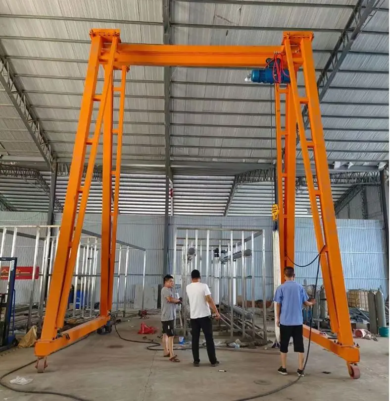 Construction Mobile Portable 3 Tons 5 Tons Gantry Crane Workshop Outdoor Small Electric Hoist Height Adjustable Gantry Crane