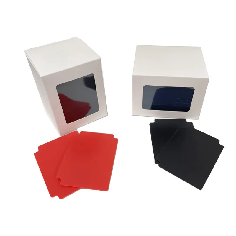 TCG MTG size custom logo PU leather magnetic closure divider organizer storage box yugioh poke mon trading game card deck holder