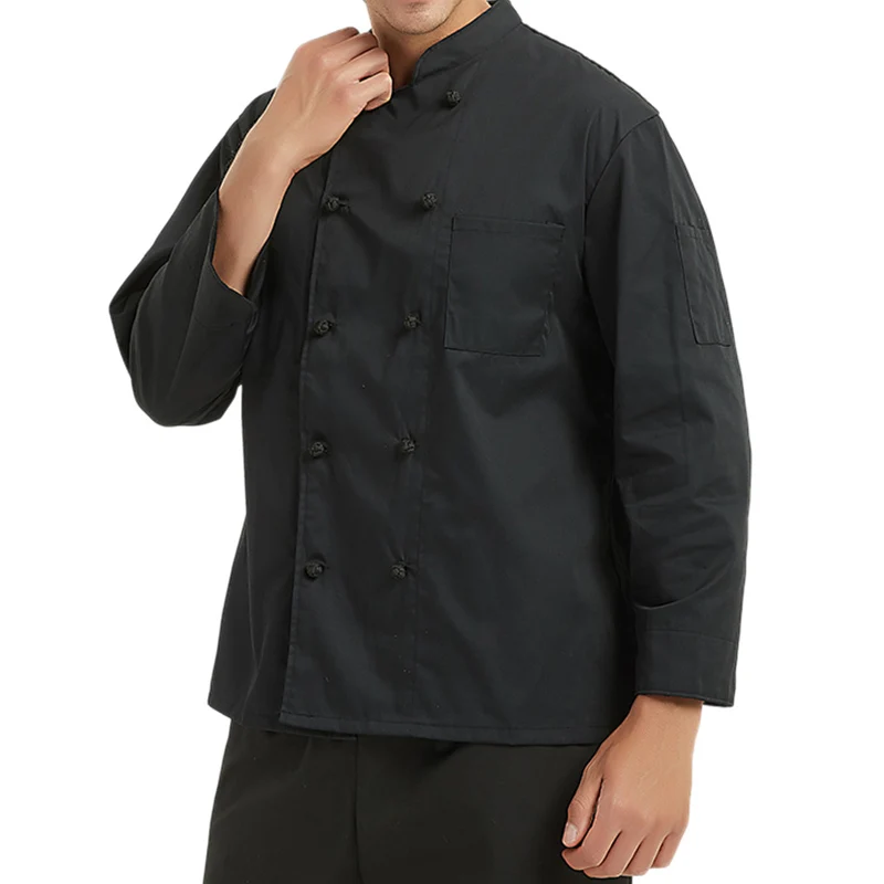 Hot Selling New Listing 65%Polyester 35%Cotton Restaurant Manager Chef Coat Jacket Chef Shirt Cook Saloon Kitchen Chef Uniform