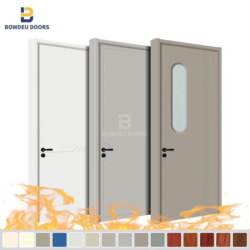 wholesale price commercial project indoor wooden door room indoor soundproof fireproof wooden door