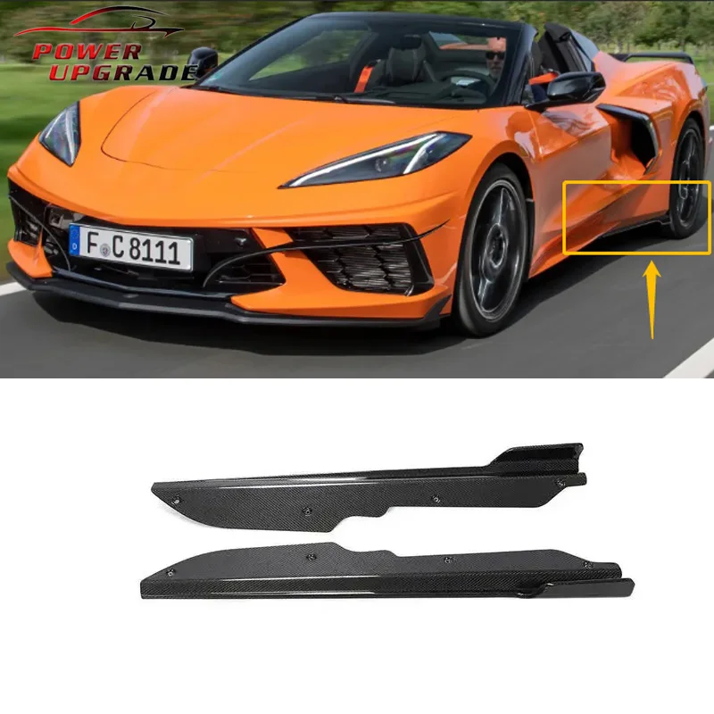 Carbon Fiber Side Skirts for Chevrolet Corvette C8 2-Door Coupe 2020-2021