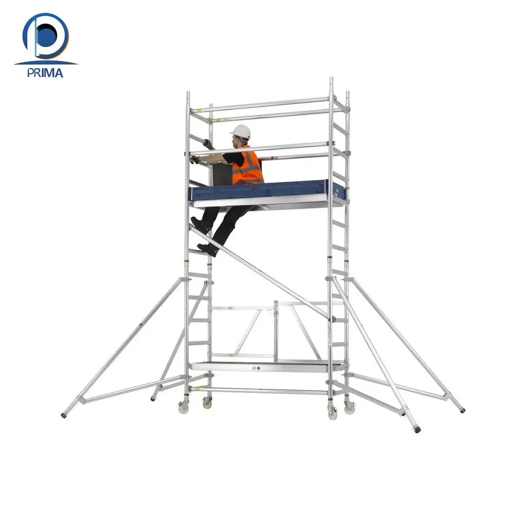 Prima scaffold aluminium mobile easy with wheels aluminium scaffolding set aluminium scaffold tower ladder