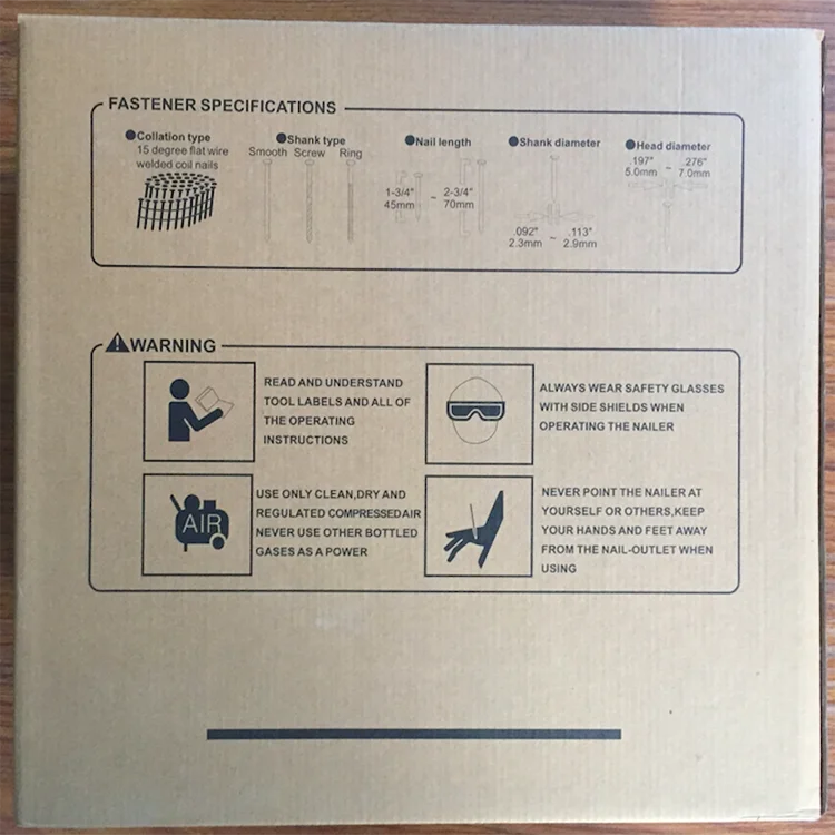 Power Tools Wooden Pallet Wire Coil Nail Gun Model CN55