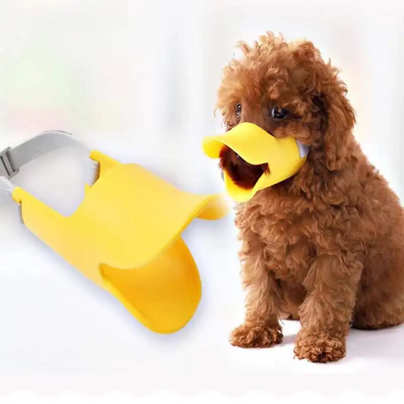 Adjustable Silicone Duck Mouth Shape Training Pechera Para Perro Anti-bite Pet Muzzle Cover Dog Duck Muzzle for Pet