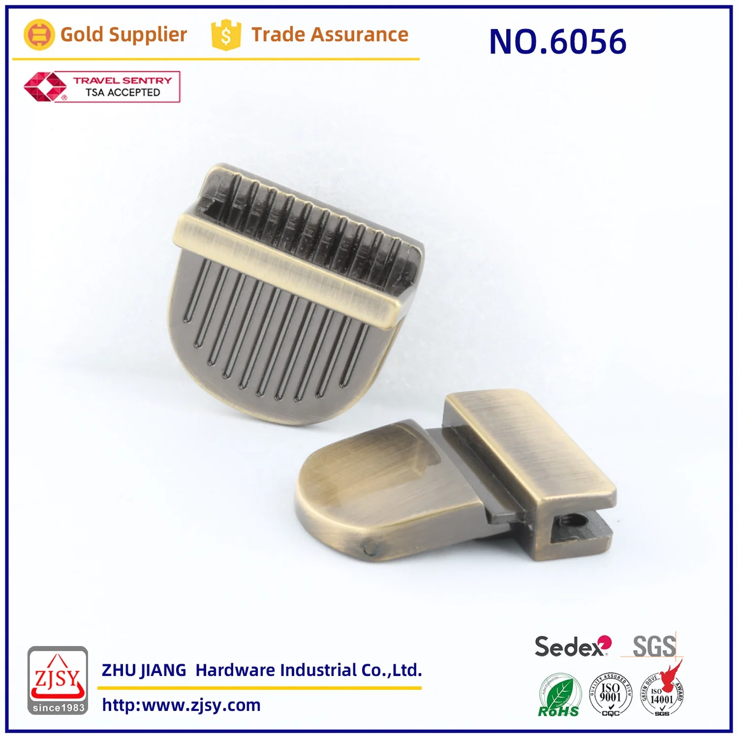 6056 Fasion Style Buckle Bag Lock Hardware Parts For Briefcase