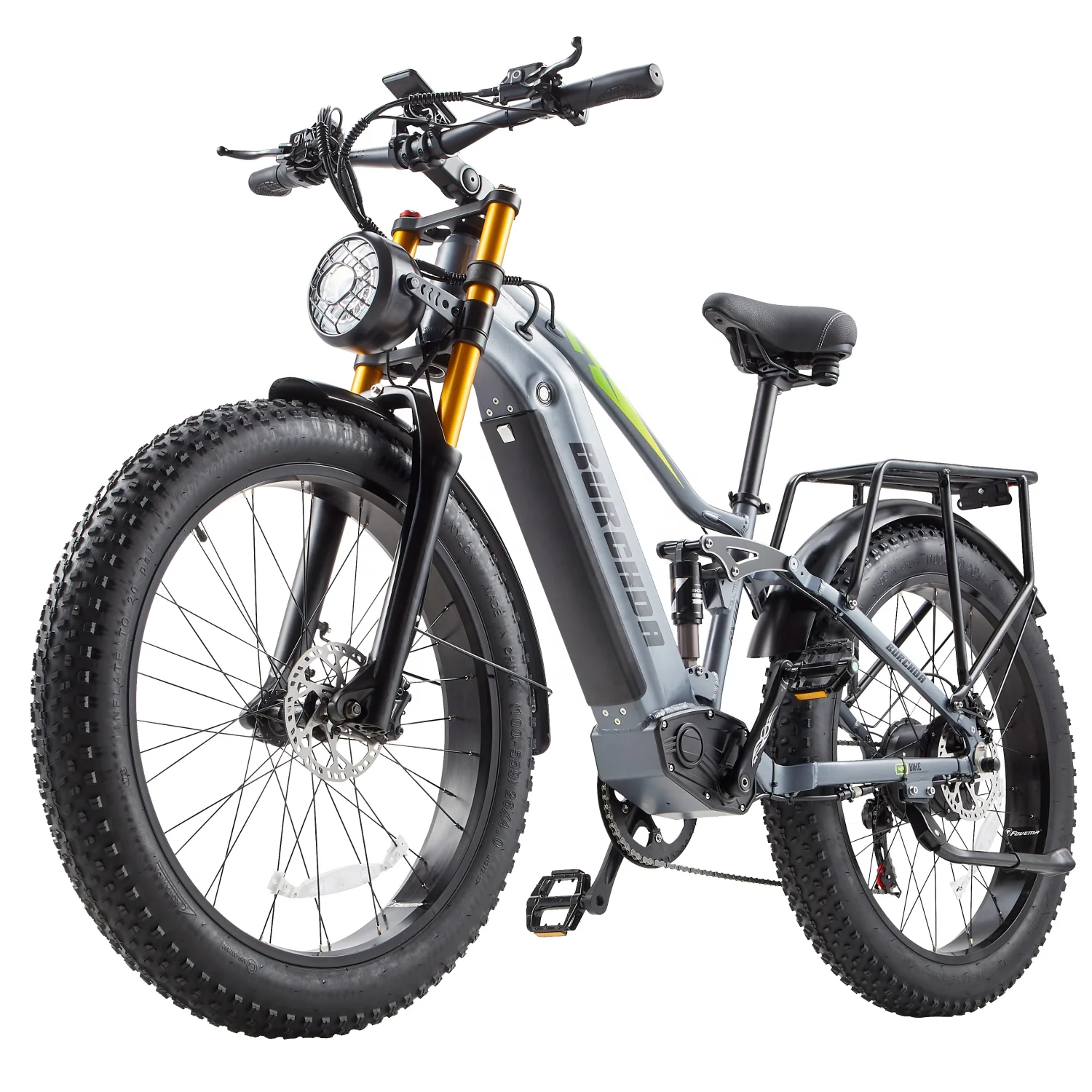 EU warehouse Free shipment Electric Bike  Fat Tire BURCHDA RX80 1000W48V20Ah burchada mountain bike Shimano 7 Speed Dual-Shock