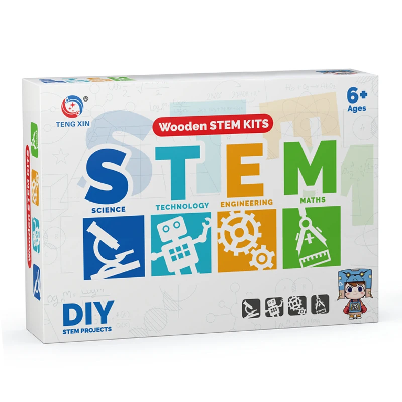 Hot Sale Wooden 3D Puzzles Diy Making Kit Preschool Educational Science Experiment Toy Stem Kits for Kids