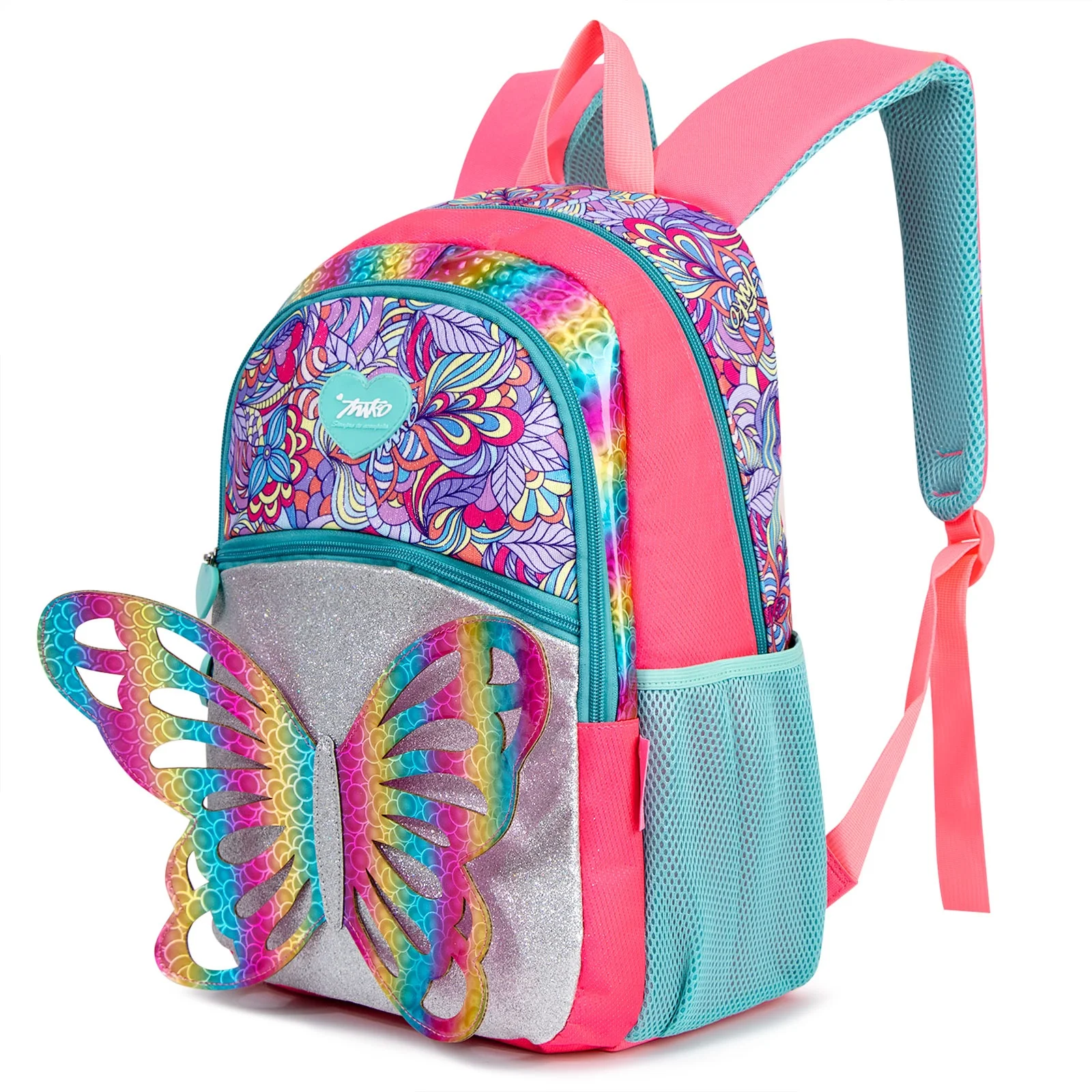 Girls Back to School Water Proof 3D Glitter Butterfly Animal Children Kids