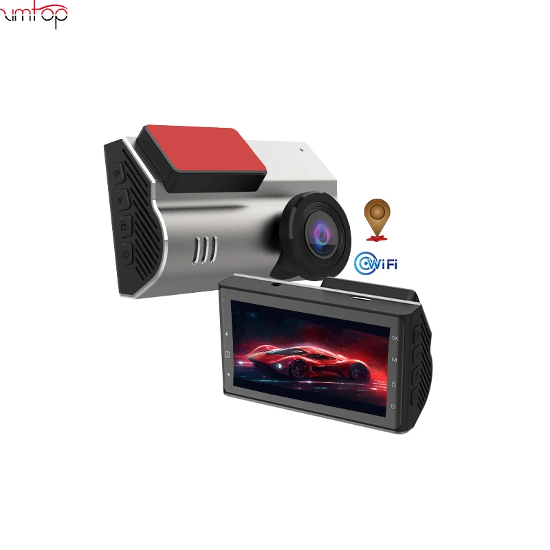 Автомобильный видеорегистратор Zimtop 2160P 4K + 1080P WiFi GPS управление приложением передний и задний ночного видения
