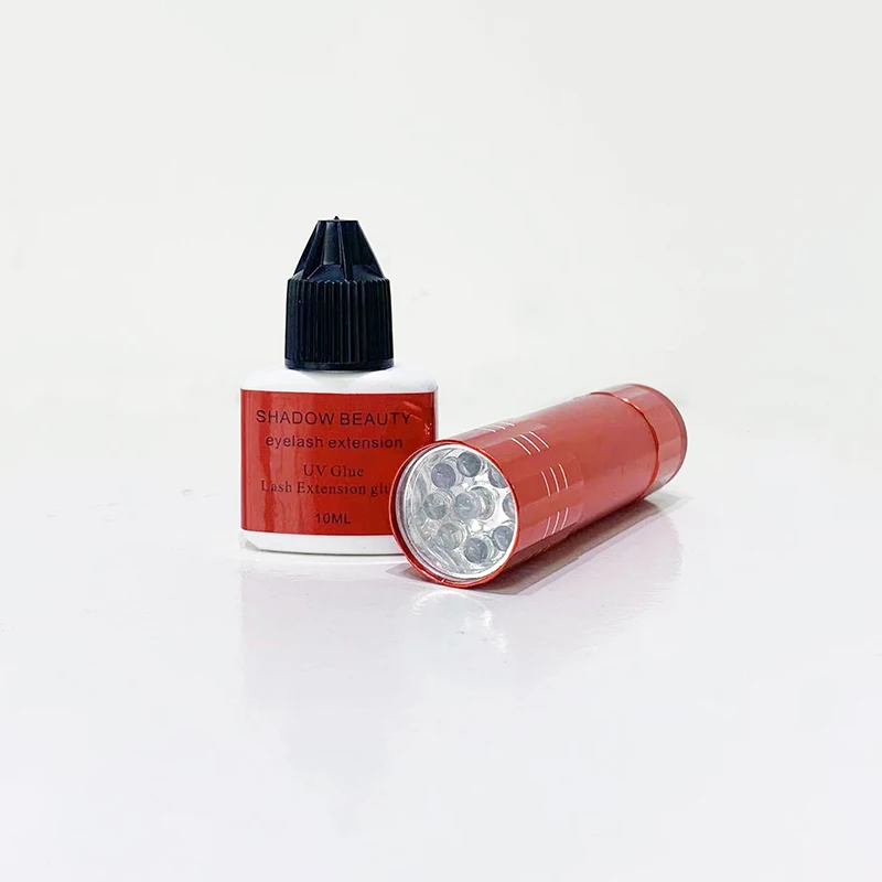 Набор УФ-клея для ресниц состоит из 10 мл УФ-светодиодного клея для наращивания ресниц и УФ-лампы для ресниц
