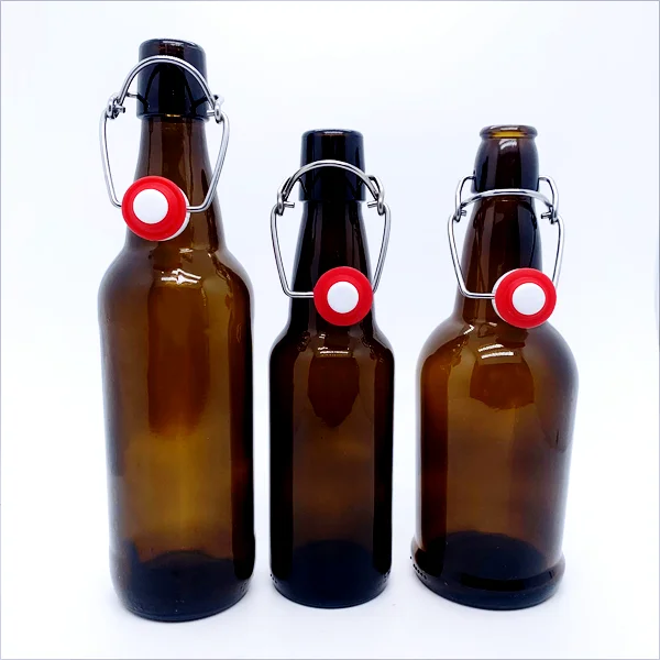 Wholesale 8 oz Swing Top Glass Bottles With Stoppers for Juicing Vanilla Sauces Oils 240ml 250ml 240 250 Cc ml Gram