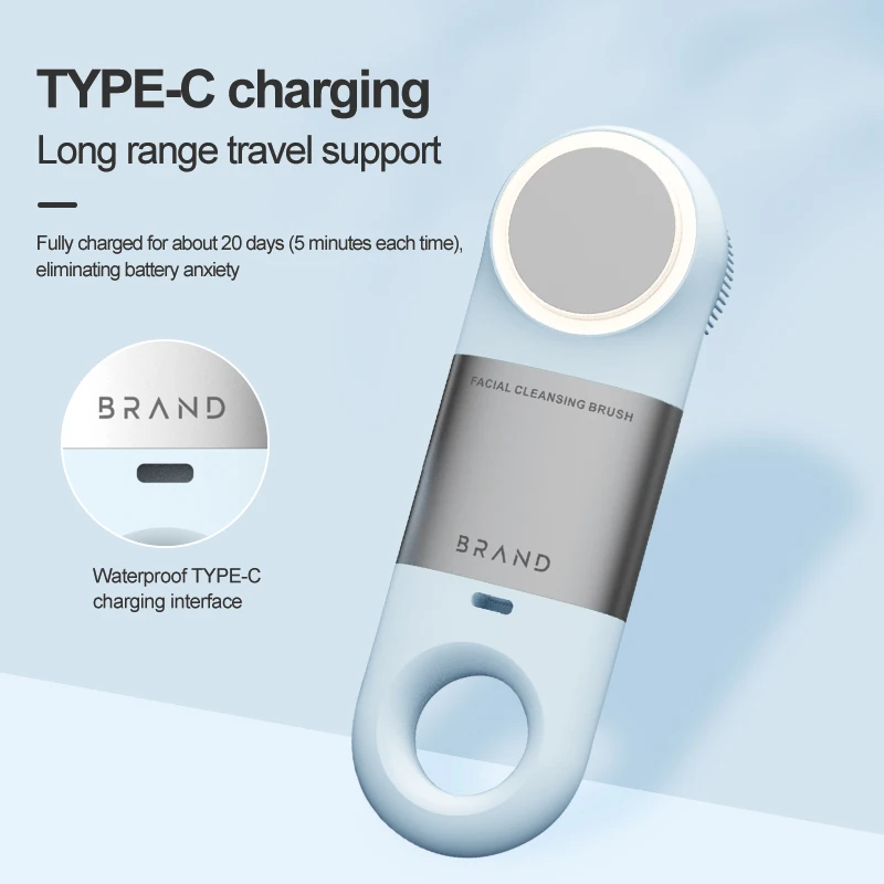 New Beauty Trending Face Massage Tool Warm Cold Compress Exfoliating Deep Cleansing LED Therapy Sonic Facial Cleansing Brush