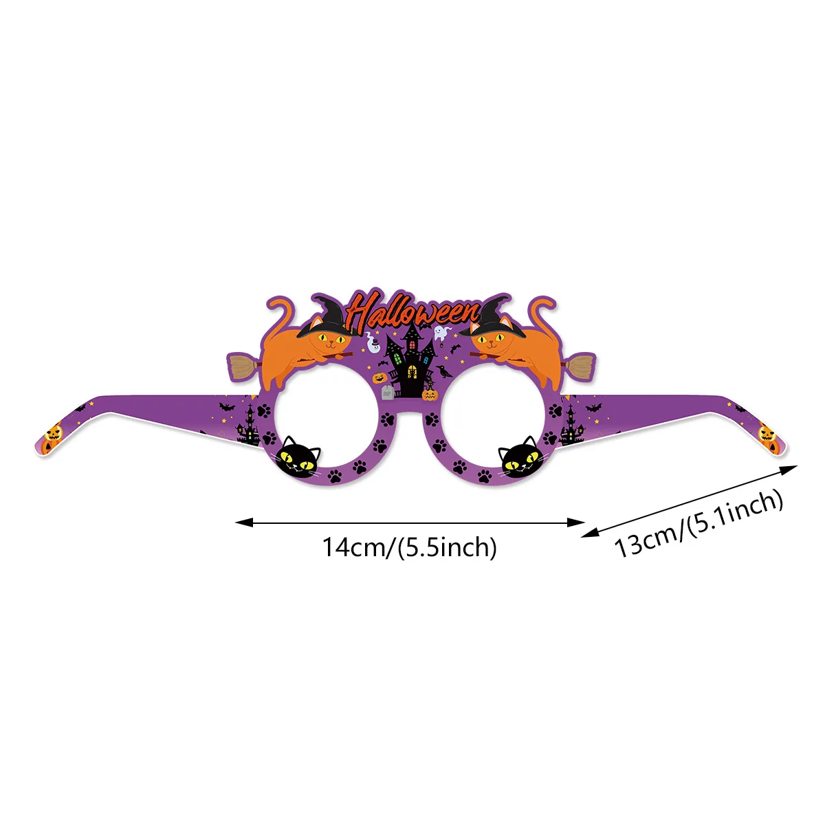2024 Halloween Party Paper Glasses Europe and the United States Ghost Festival Halloween Theme Weird 12pcs Dress up Props