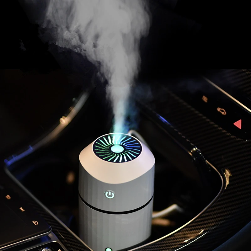 Ultrasonic Car Humidifier Usb Aroma Diffuser Air Purification Water With 7 Colors Night Light