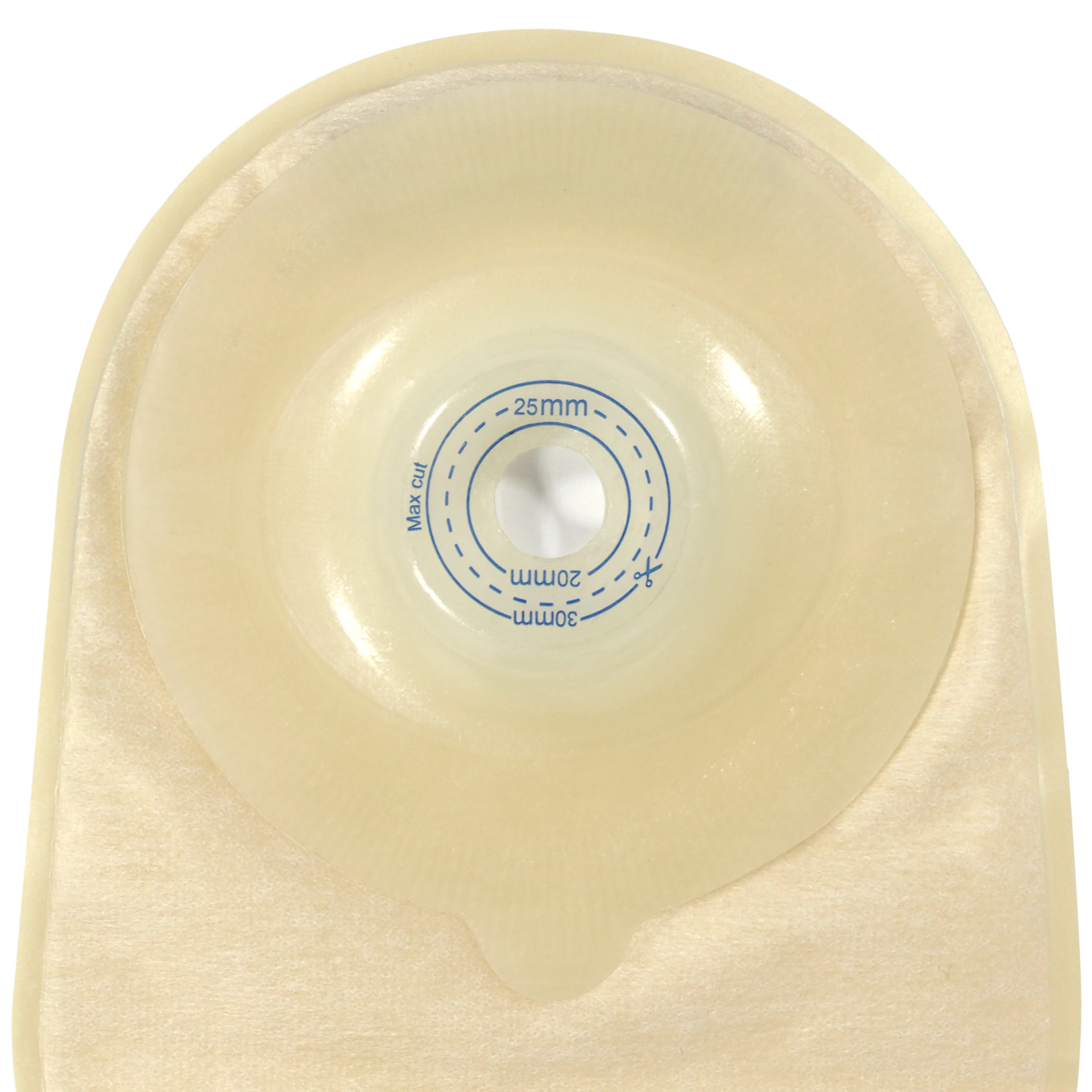 China manufacturer direct supply New Convex colostomia bag with hook and loop