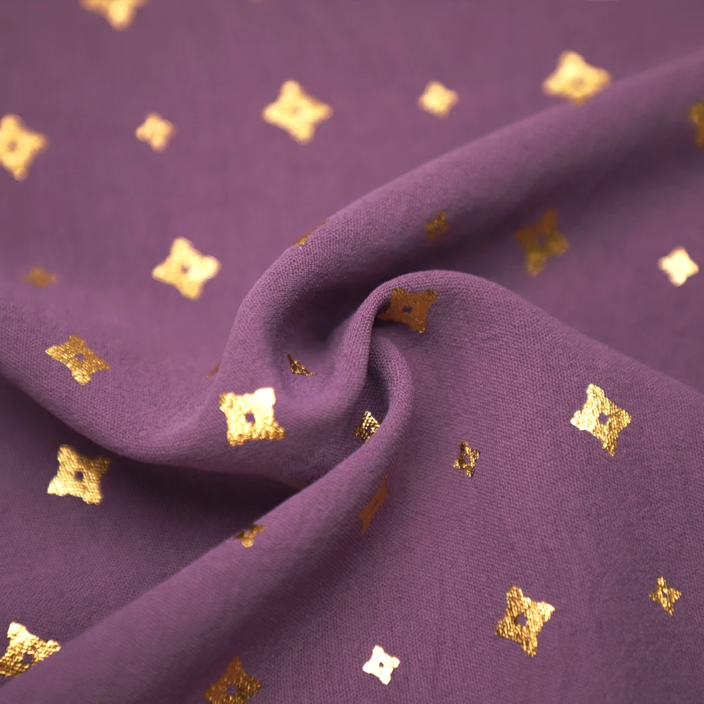 100% Microfiber Polyester Fabric 180D*180D Star pattern CEY Woven Fabric For Garment