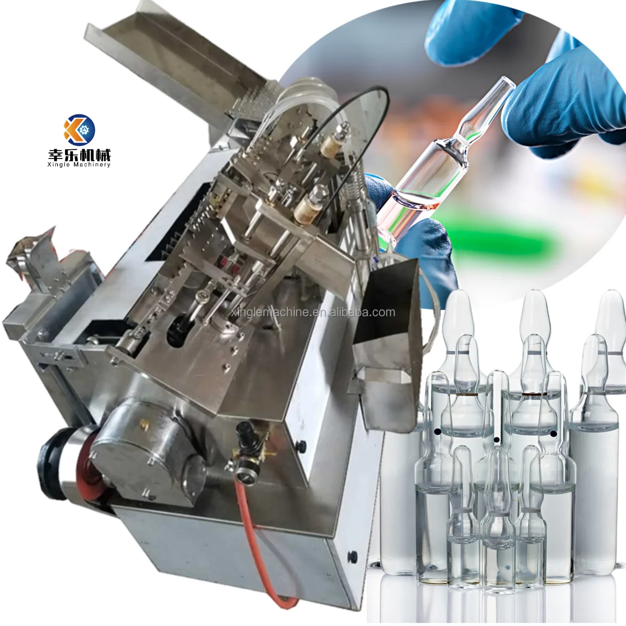 Vaccine Glass Vial Multifunctional Two Dose Disposable Pet Automatic Ampoule Filling And Sealing Machine