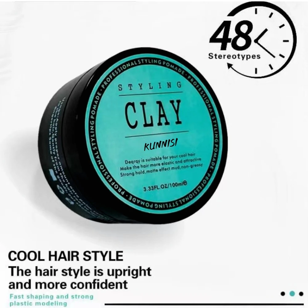 man matte clay hair styling product 100% organic fashionable hair styling clay