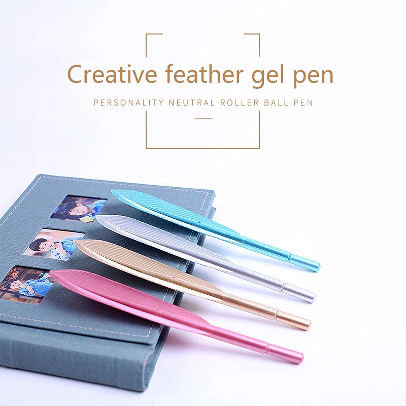 High Quality Wholesale Plastic Red Pink Goose Feather Quill Ball Pen For Logo