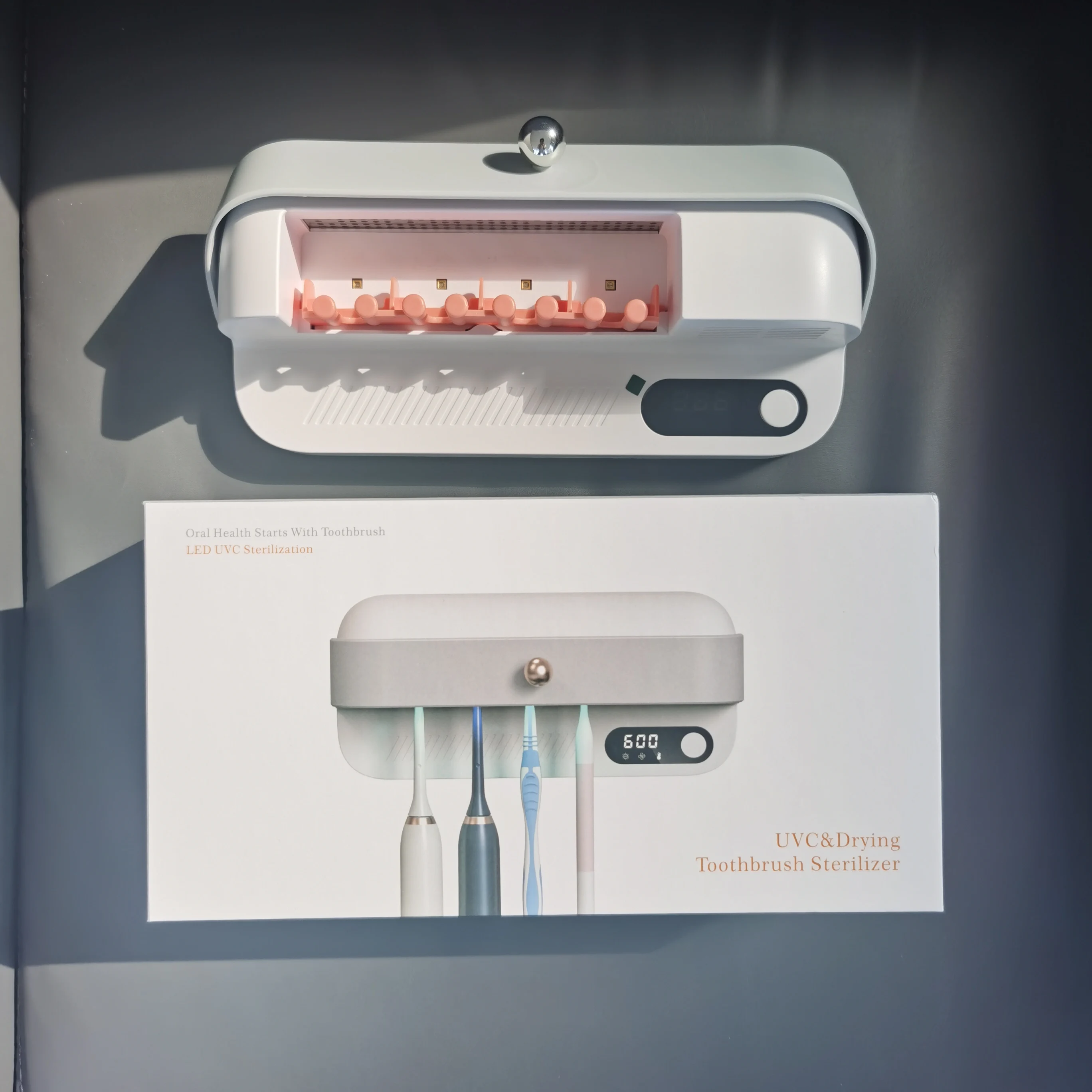 High-tech 2021 4 in 1 UVC Light Toothbrush Sanitizer Holder Rechargeable Toothbrush Storage & Sterilizer Box