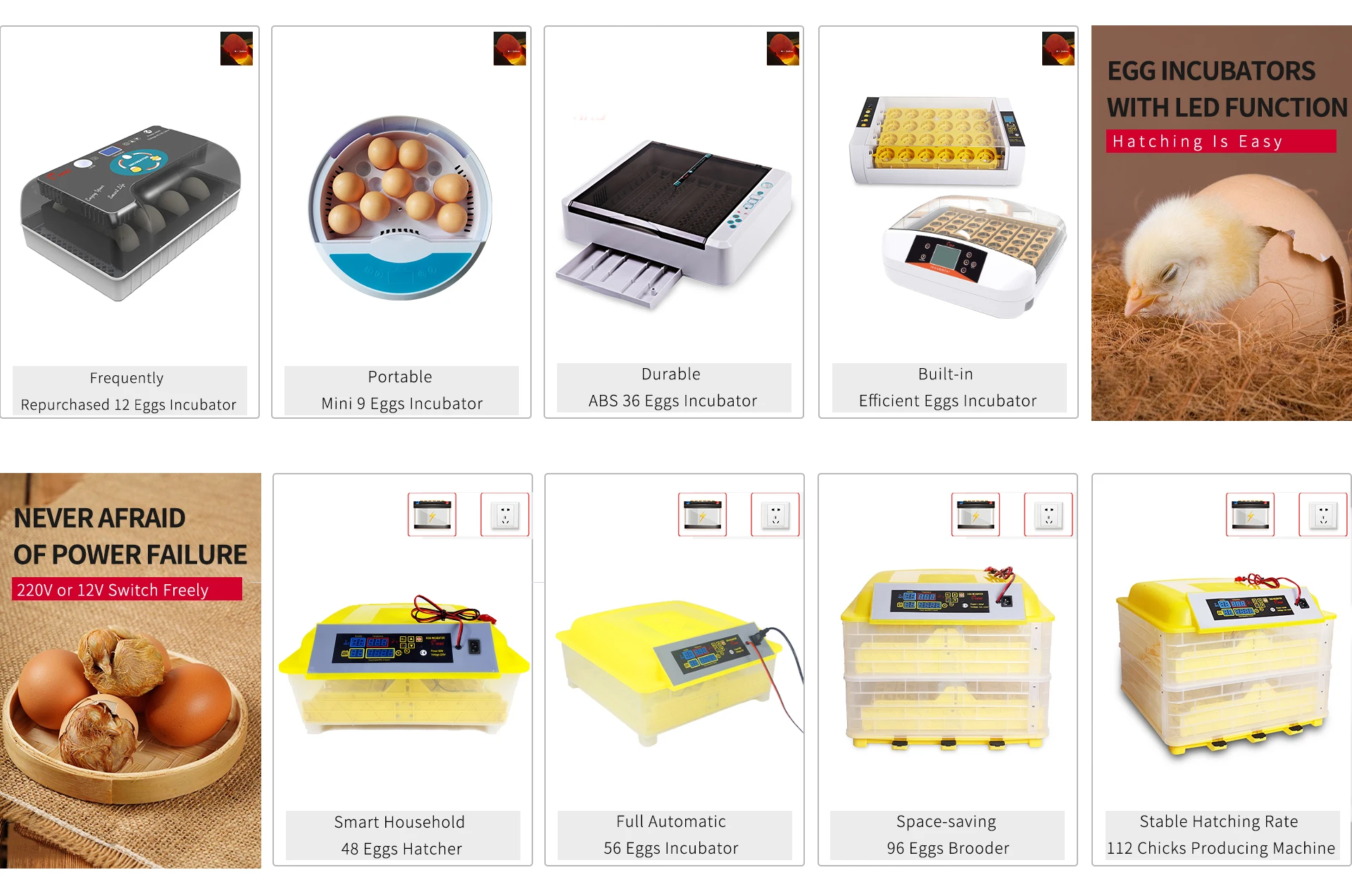 HHD автоматический дешевый инкубатор для яиц incubadora для продажи
