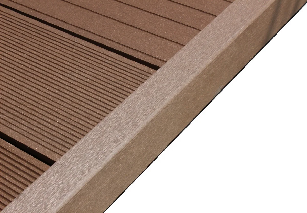 Wood Plastic Composite Decking TPE Co-Extrusion Edging WPC Floor Corner Wrap 150*12mm XFQ035