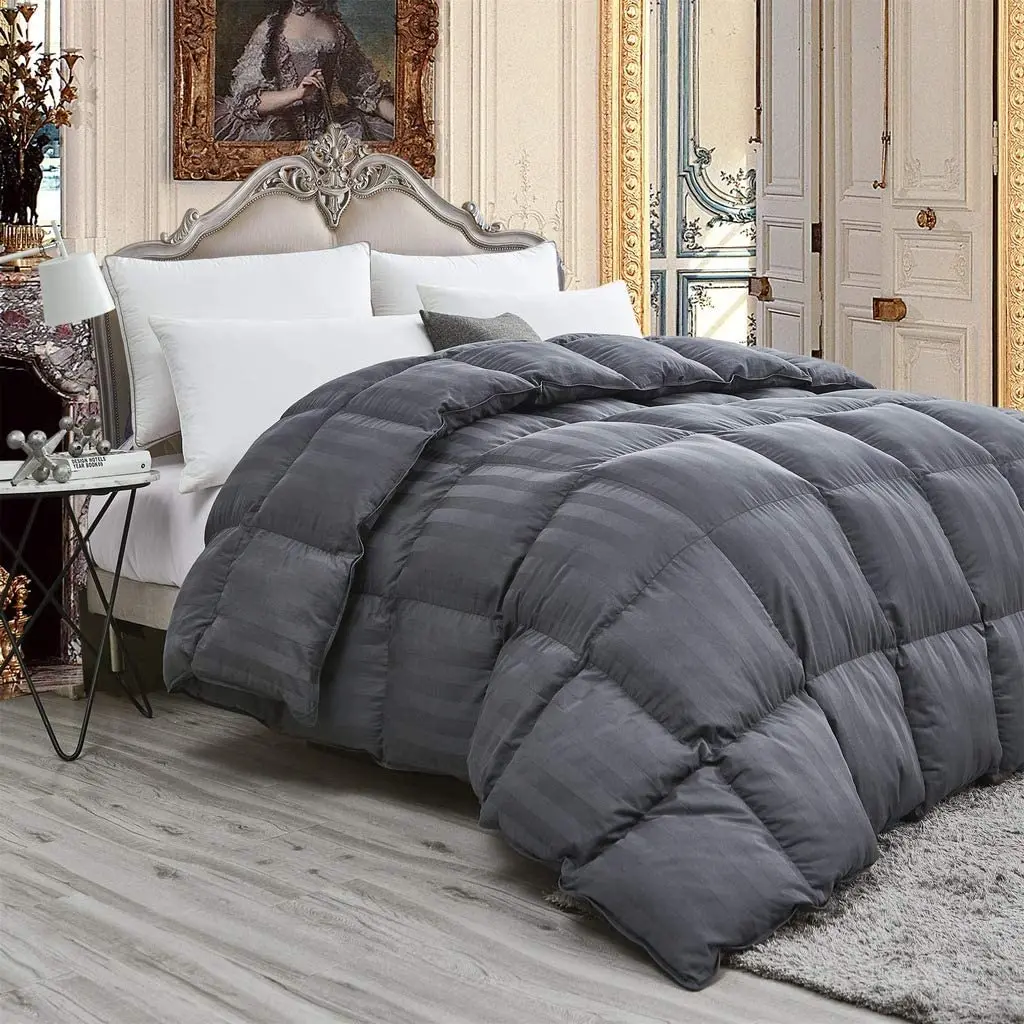 Down comforter king all-season goose down duvet quilted stitching home hotel bedding duvet