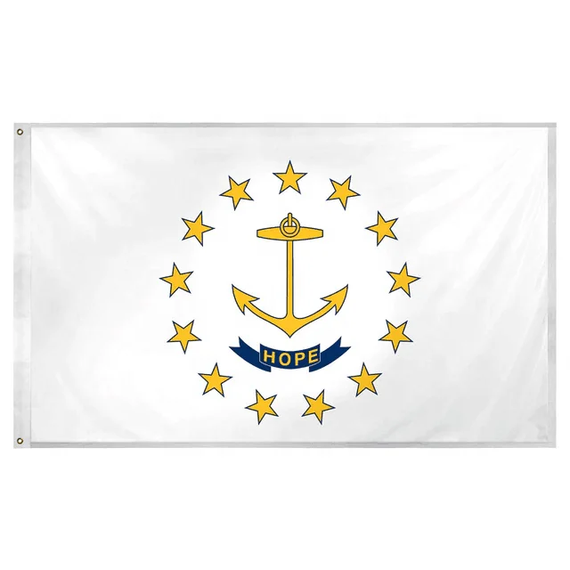 Rhode Island 3x5FT USA State Flag Banner With Brass Grommets