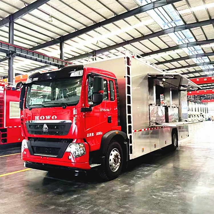 Sinotruk HOWo мобильный кухонный грузовик для приготовления гамбургеров мороженого