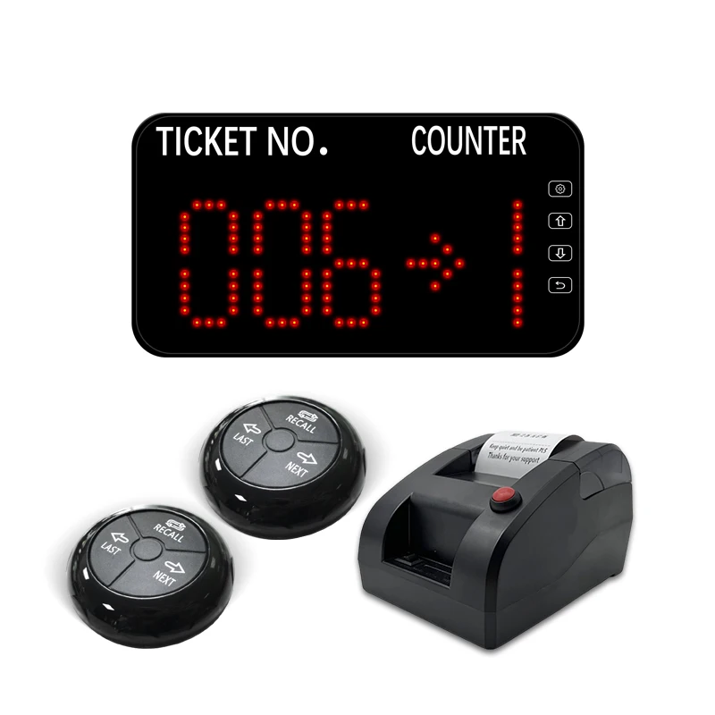 Queue Management System Wireless Remote Queue Number Display for Bank Restaurant