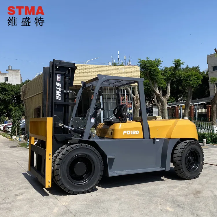 STMA brand diesel forklift 12 ton 12tn construction forklift with 2440mm fork length and Isuzu 6BG1 engine