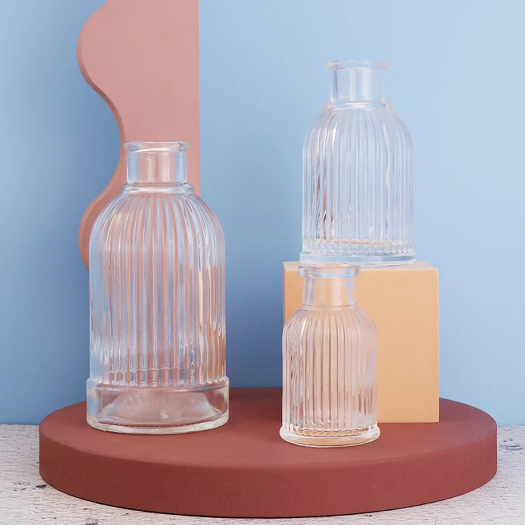 40ml 65ml 80ml  Empty Round Aromatherapy Reed Diffuser Glass Bottle Decorative