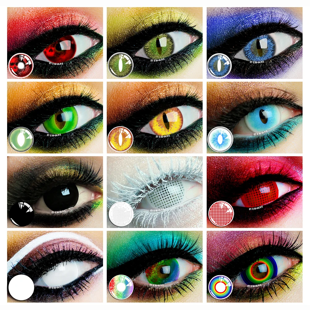 EYESHARE Custom 1Pair(2pc) COSPLAY yearly Color Lenses Hallowmas Acuvue Oasys Colored Eye Contact Lenses Fresh Lens