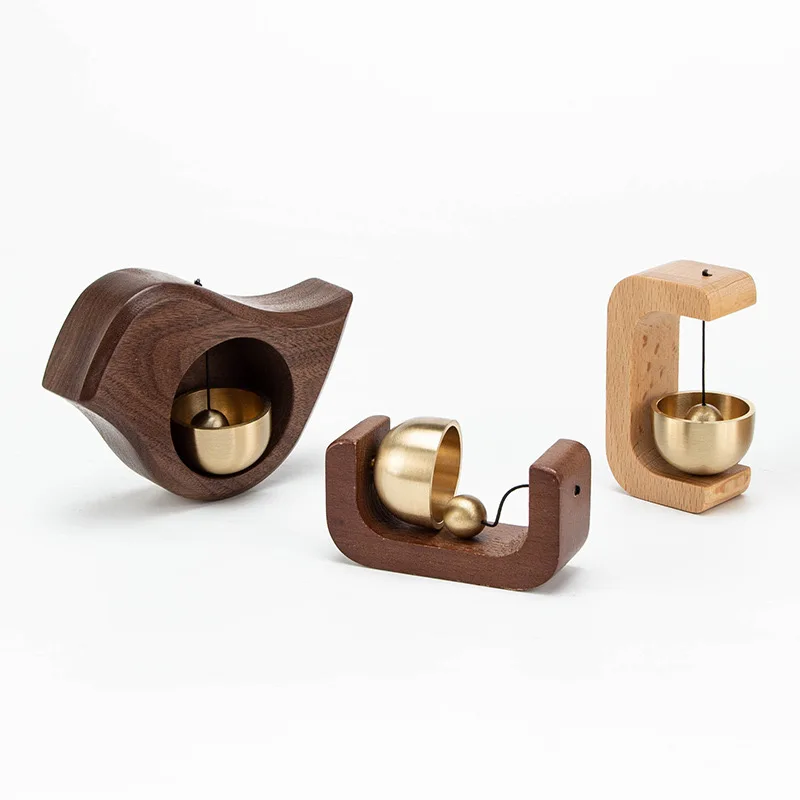 Wooden decoration door refrigerator solid wood wind chime doorbell shopkeepers bell