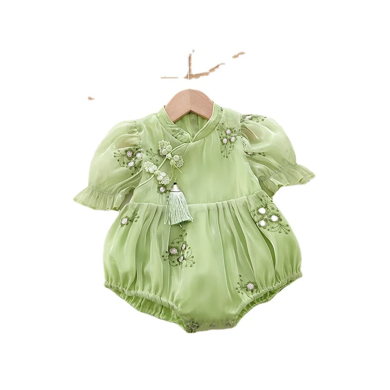 2023 new design wholesale baby clothes baby girl princess dresses bubble romper